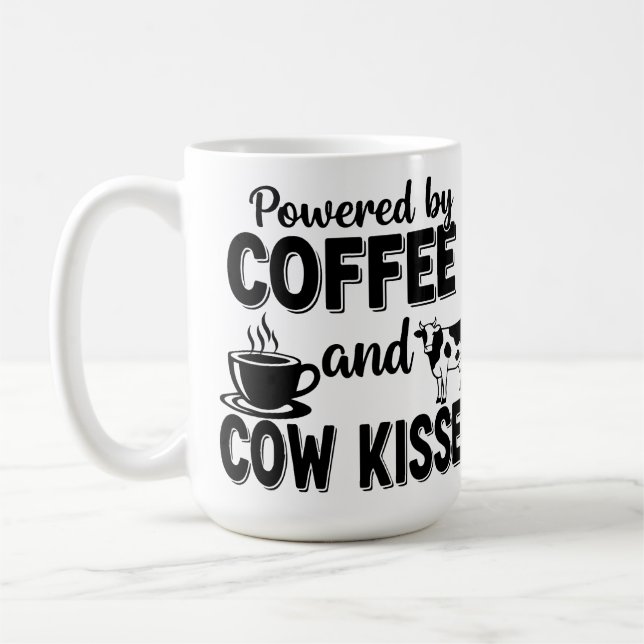 Mug Alimenté par le café et les baisers de vache (Gauche)