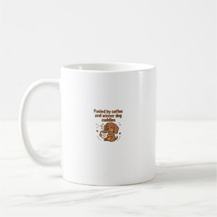 Mug Alimenté par le café et les câlins de chien teckel
