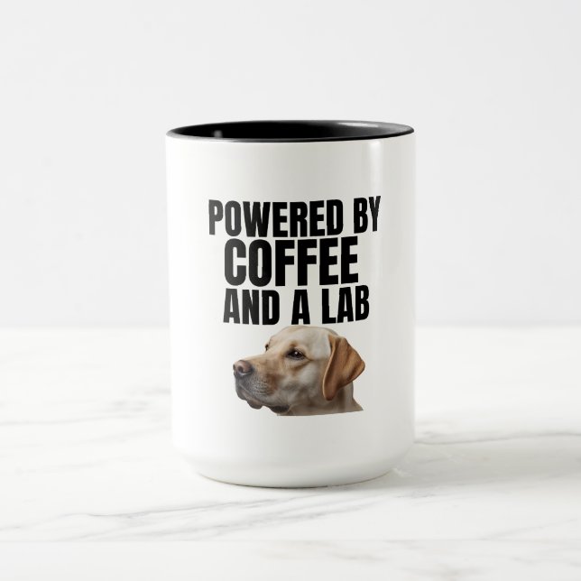 Mug Alimenté par le café et un Lab – Lab jaune – Café (Centre)