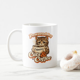 Mug Alimenté par les chats et le café – Gif pour amate