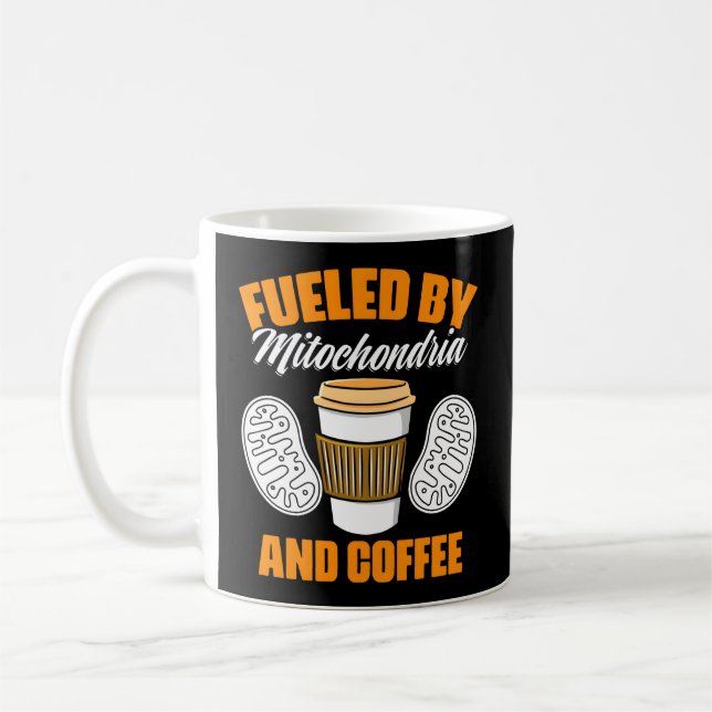 Mug Alimenté Par Mitochondria Et Le Biologiste Du Café (Gauche)
