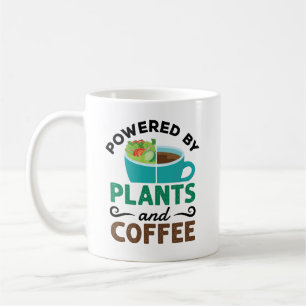 Mug Alimenté par Plantes et café végétarien Vegetarian