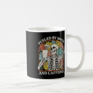 Mug Alimenté Par Spite Et Caffeine Skeleton Halloween 