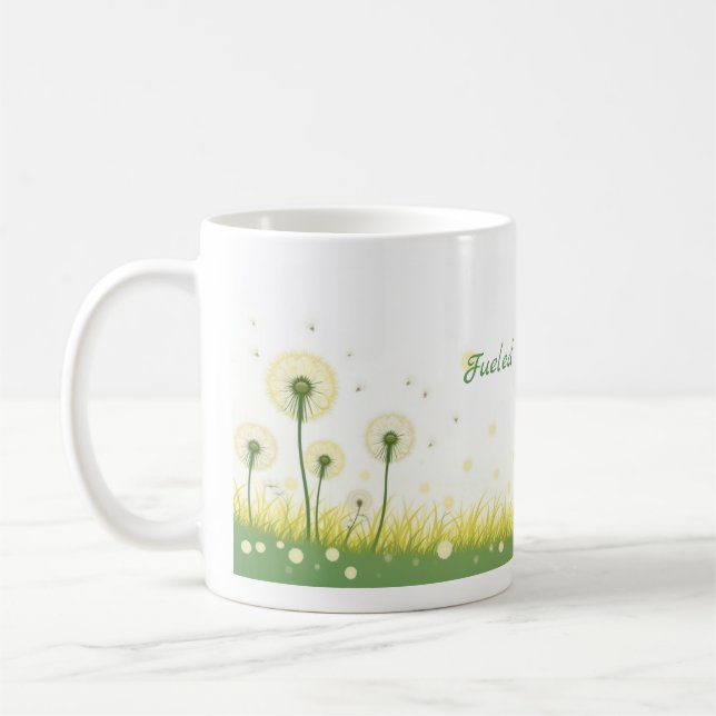 Mug Alimenté par [Vos Mots] - Citation modifiable (Gauche)