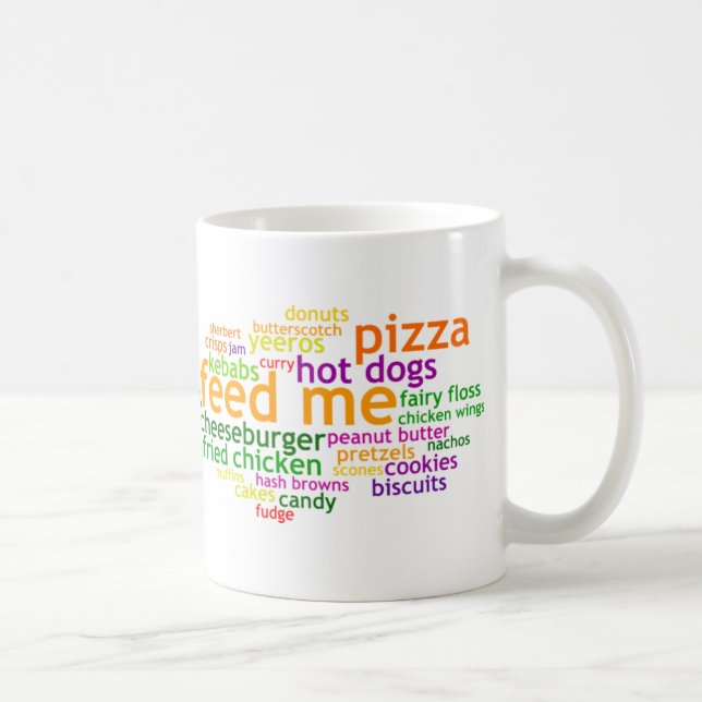 Mug Alimentez-moi Wordle (Droite)