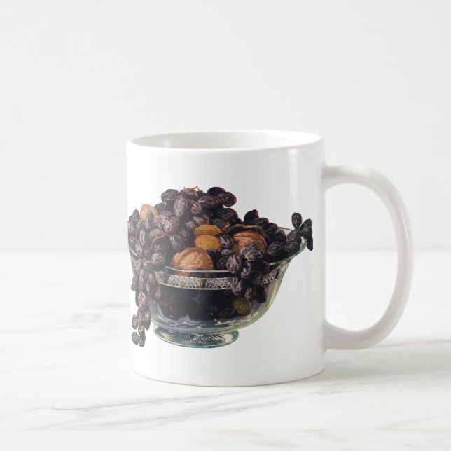 Mug Aliments Rétro, Noix et Amandes, Fruits et Noix (Droite)