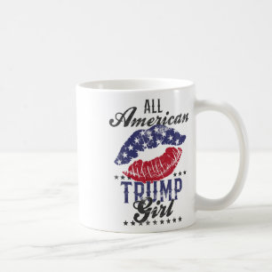 Mug All American Trump Girl Usa Flag Lips Gop Vote 202