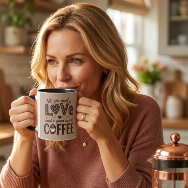 Mug All you need is love and a good cup of coffee.Mug (Créateur téléchargé)
