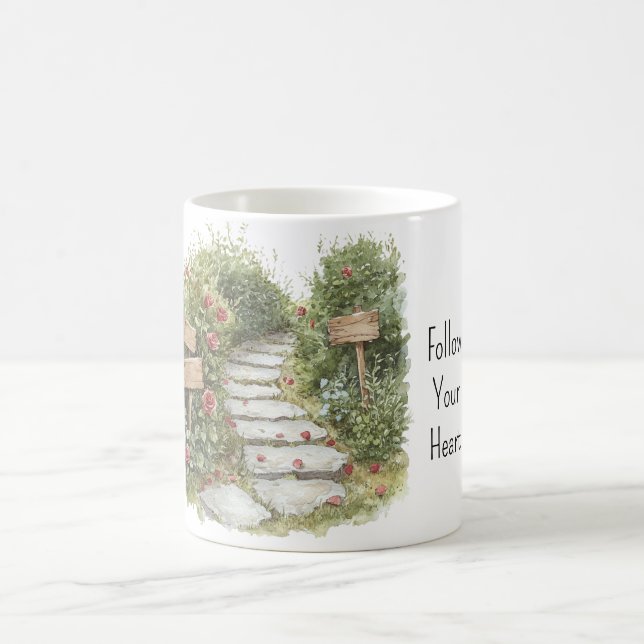 Mug Allée de pierre florale de roses  (Centre)