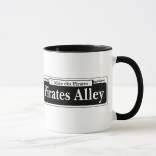 Mug Allée de pirates, plaque de rue de la