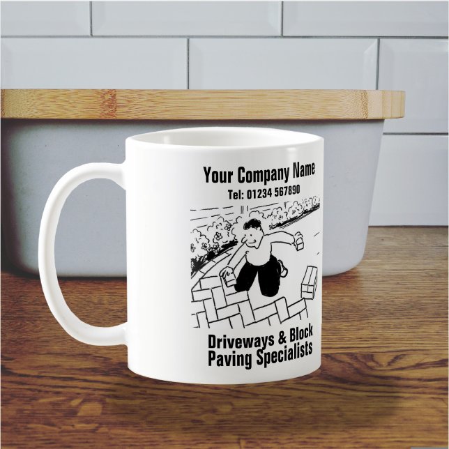 Mug Allées et pavage de bloc Dessin animé. (Paving Company Mug)