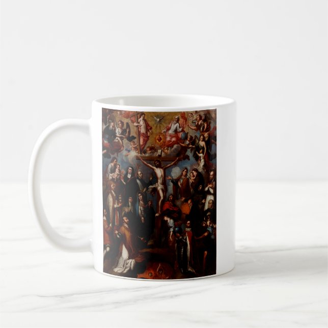Mug Allégorie de la Crucifixion avec des saints jésuit (Gauche)