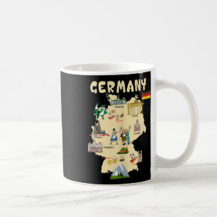 Mug Allemagne Carte des monuments,, célèbres monuments