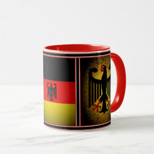 Mug Allemand, aigle noir du drapeau allemand, Allemagn