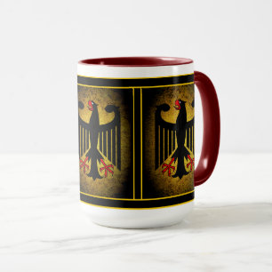 Mug Allemand, aigle noir du drapeau allemand, Allemagn