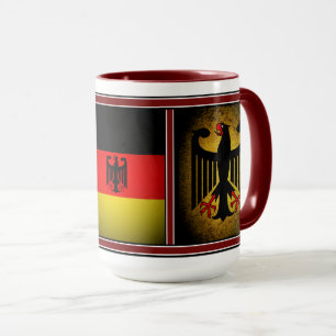 Mug Allemand, aigle noir du drapeau allemand, Allemagn