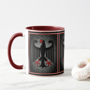 Mug Allemand, aigle noir du drapeau allemand, Allemagn