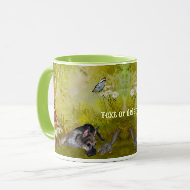 Mug Allemand Berger Chien Imaginaire Chien Art Personn (Devant gauche)