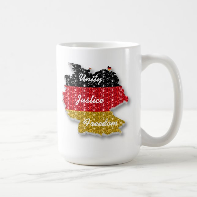 Mug Allemand Drapeau Unité Justice Liberté (Droite)