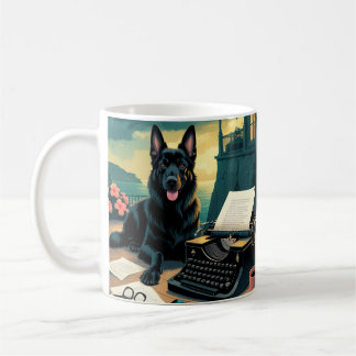 Mug Allemand Shepherd chien gentleman vintage