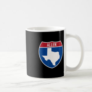 Mug Allen Texas Tx Autoroute Inter-États Souvenir de V