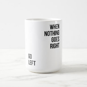 Mug Aller à gauche typographie noire