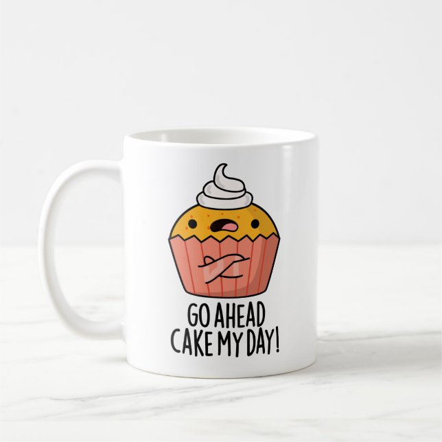 Mug Aller à l'avant gâteau Ma journée amusant jeu de n (Gauche)