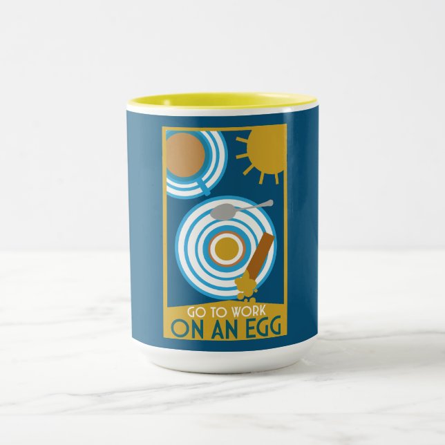 Mug Aller Au Travail Sur Un Oeuf Wall Art (Centre)