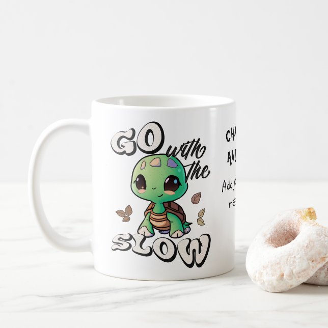 Mug Aller avec la lente coutume (Avec donut)