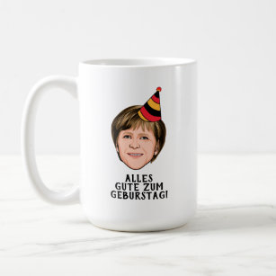 Mug ALLES GUTE ZUM GEBURSTAG Angela Merkel Anniversair