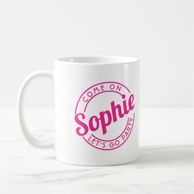 Mug Allez Allons faire la fête Fille Rose Haut Talon G (Gauche)