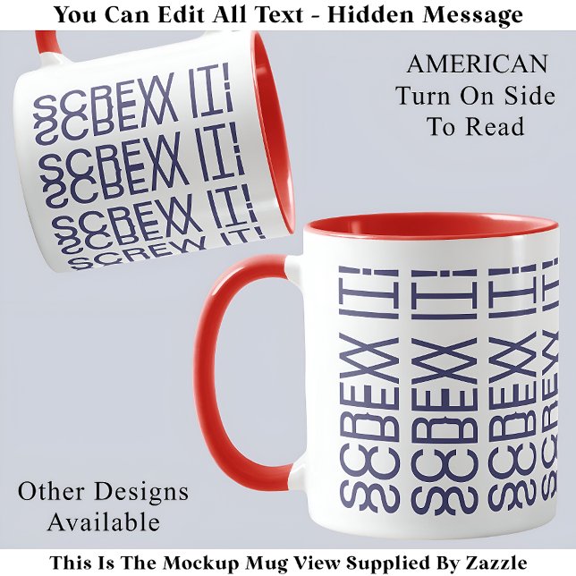 Mug Allez au Diable ! Message Caché 150B Citation Drôl (Créateur téléchargé)