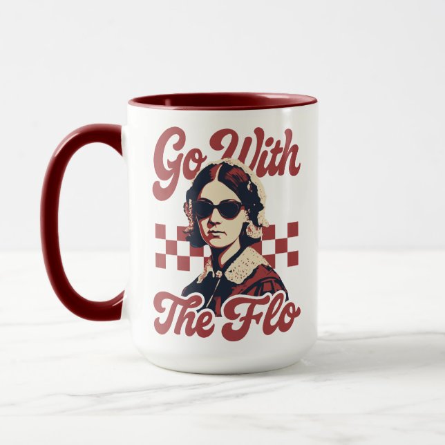 Mug Allez avec la Flo Retro Florence Nightingale Infir (Gauche)