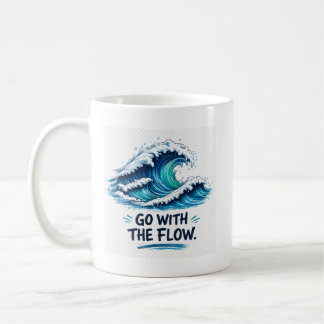 Mug Allez avec le courant Conception inspirante de vag