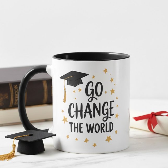 Mug Allez Changer le Monde Citation de Remise des Dipl (Créateur téléchargé)
