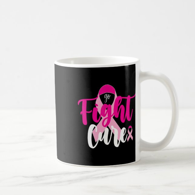 Mug Allez combattre Cure Rose Ruban Sensibilisation au (Droite)