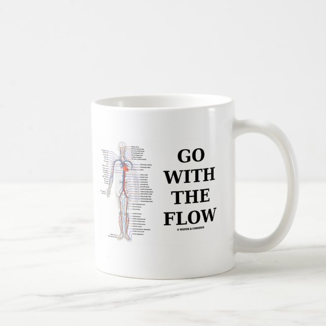 Mug Allez de pair avec l'écoulement (l'attitude (Droite)
