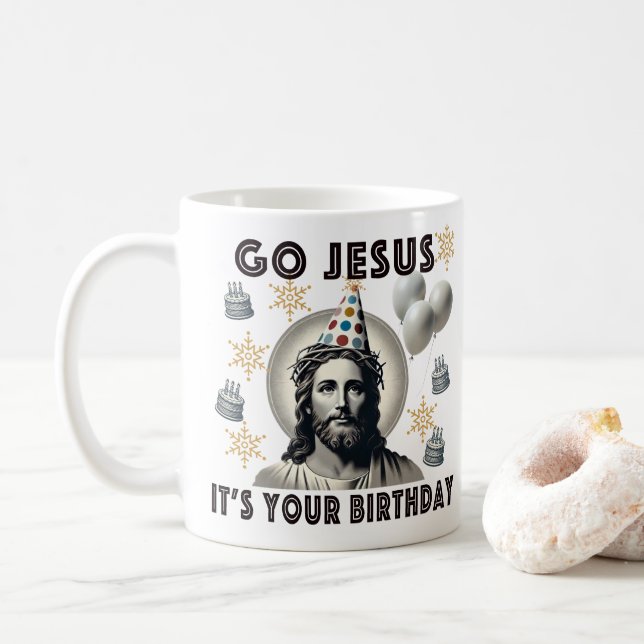 Mug Allez Jésus, c'est ton anniversaire (Avec donut)