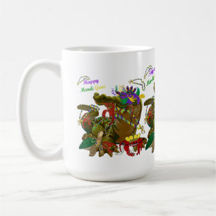 Mug Alligator Mardi Gras