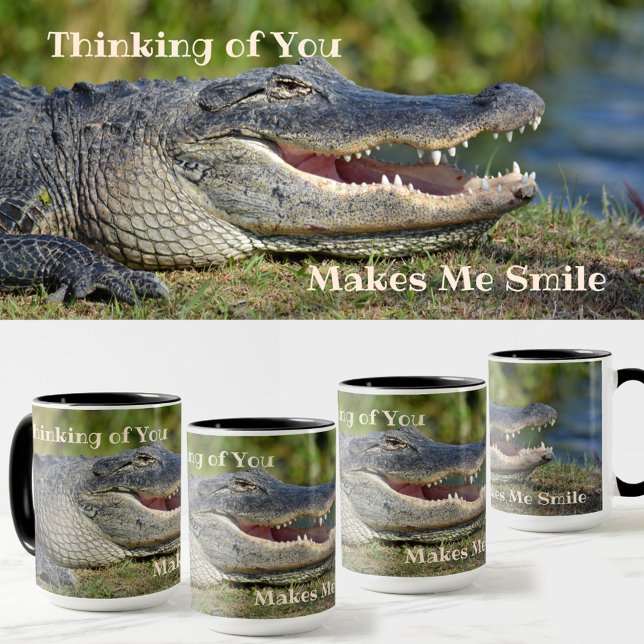 Mug Alligator Penser à vous me fait sourire photo (Créateur téléchargé)