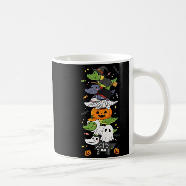 Mug Alligator Witch Vamre Ghost Halloween Kids Mens Wo (Droite)