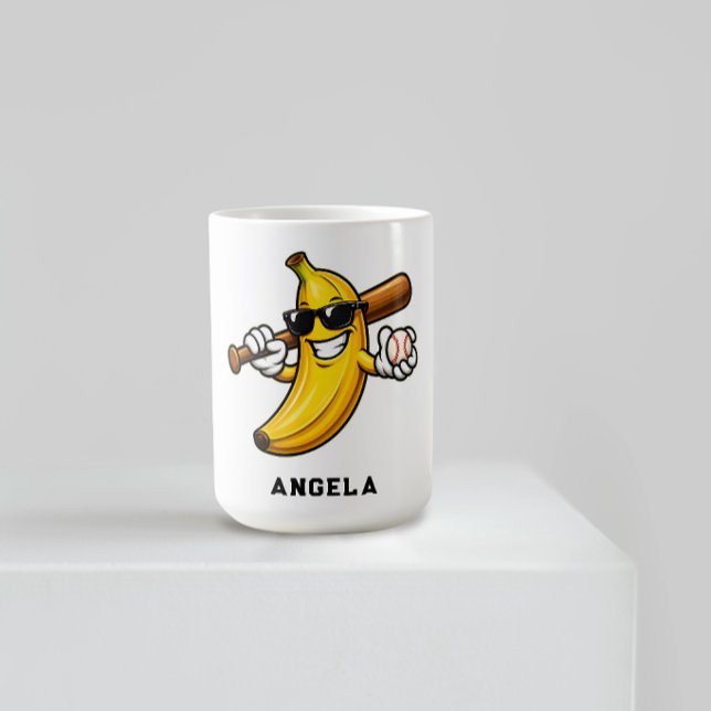 Mug Allons Bananes Baseball Rétro Banane Drôle (Créateur téléchargé)