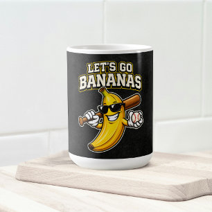 Mug Allons Bananes Baseball Rétro Banane Drôle