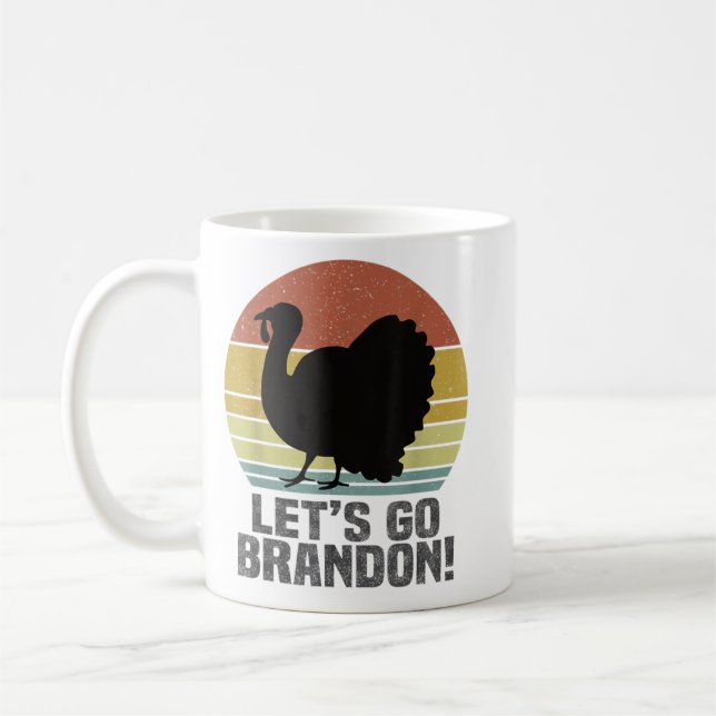 Mug Allons voir Brandon Thanksgiving Turkey Retro Vint (Gauche)