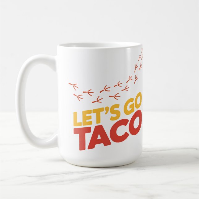 Mug Allons voir TACO Empreintes de poulet (Gauche)