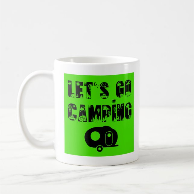 Mug Allons-y Camping - Oeuf en fibre de verre (Gauche)