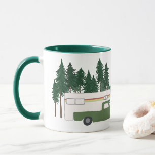 Mug Allons-y CAMPING ! RV Camper Camper Green RV