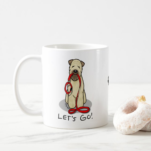 Mug Allons-y ! Marche à pied à Terrier Chien (1b2) (Avec donut)