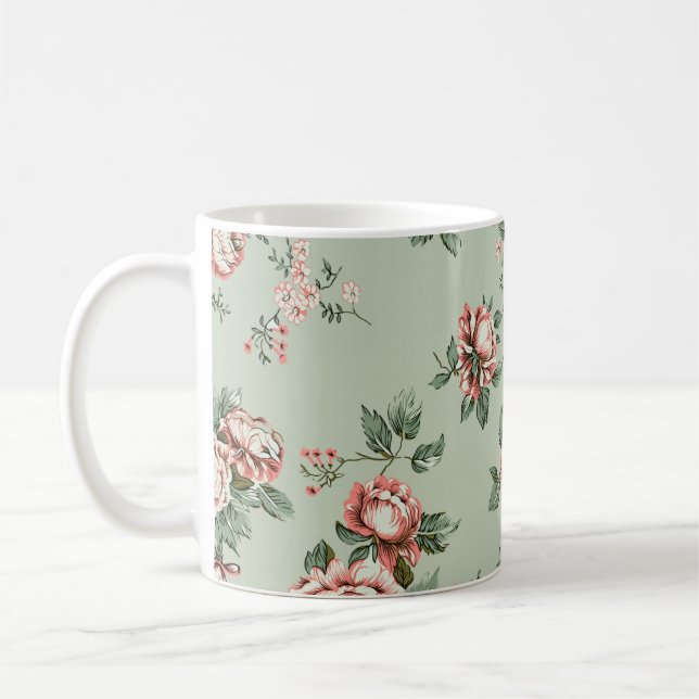 Mug Allover fleurs à motifs multiples ornement Paremen (Gauche)