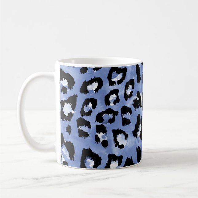 Mug Allure de la peau animale : léopard d'aquarelle (Gauche)